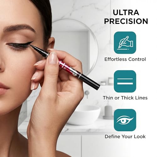 Waterproof Black Eyeliner Pencil - 3 Pack Long Lasting