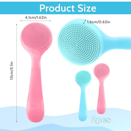 2-Pack Silicone Face Brush for Deep Cleansing & Exfoliating