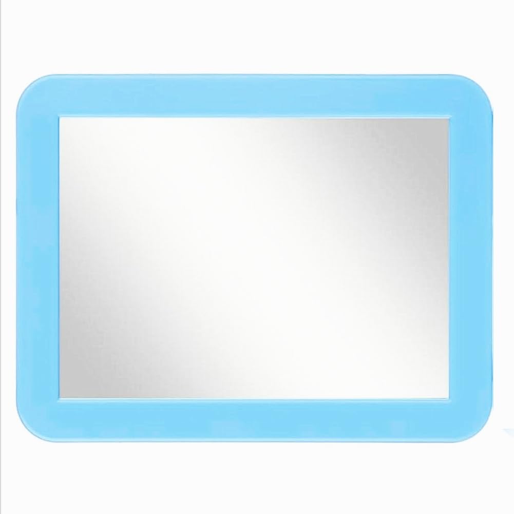 mpowtech 10 Pack Blue Magnetic Locker Mirror,5" x 7" Iocker Mirror Magnetic - Small Mirrors for School Locker, Bathroom, Workshop Toolbox, Office Cabinet,Easy Install