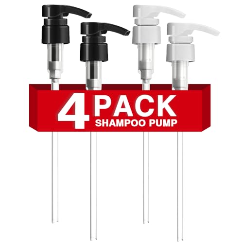 4-Pack Shampoo Pump Dispenser for 28mm/1.1" Bottles