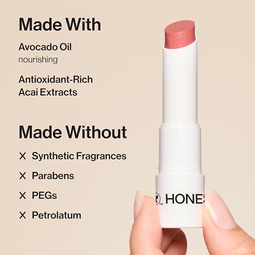 Honest Beauty Tinted Lip Balm - Vegan, Moisturizing Plum