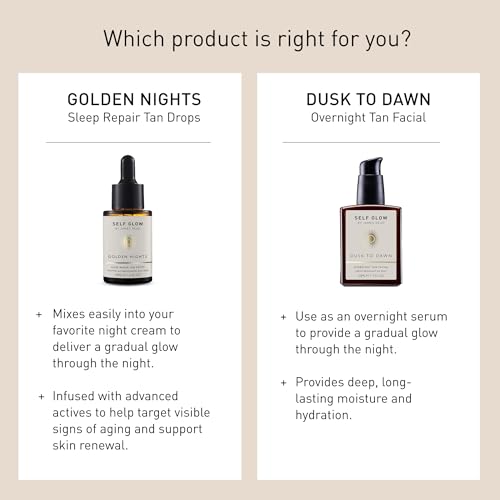 Self Glow by James Read - Golden Nights Sleep Repair Tan Drops | Hydrate, Rejuvenate, Moisturize with Hyaluronic Acid | Overnight, Buildable, Natural (30 mL | 1 fl oz)