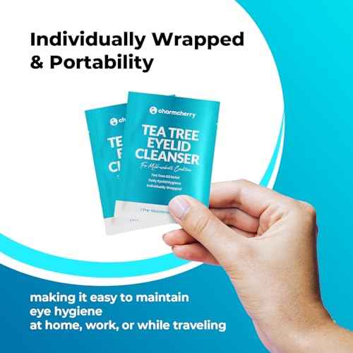 Eyelid Wipes (36 Count), Individually Wrapped Tea Tree Oil Eyelid Cleanser, Eye Lid Cleaning Wipes for Stye Eye Treatment, Eye Wipes for Dry Eyes, Blepharitis, Mild to Moderate Conditions