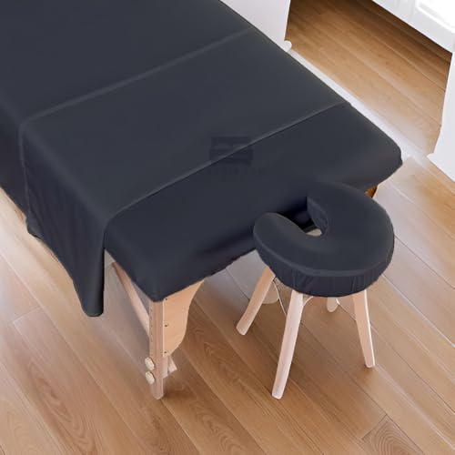 Cottingon 3-Piece Massage Table Sheet Set — 100% Microfiber, Fits 36 x 77 inch Tables