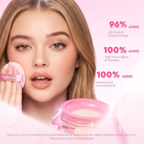 Glad2Glow Loose Powder Foundation - Mineral, Oil Control & Pore Blurring