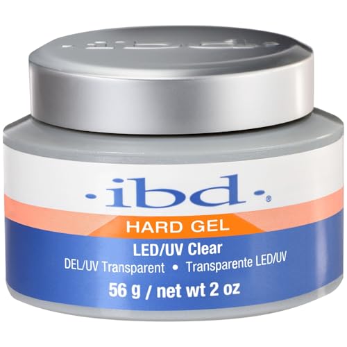 IBD Clear Hard Gel for Nail Extensions & Overlays - LED/UV Curable, 2 oz