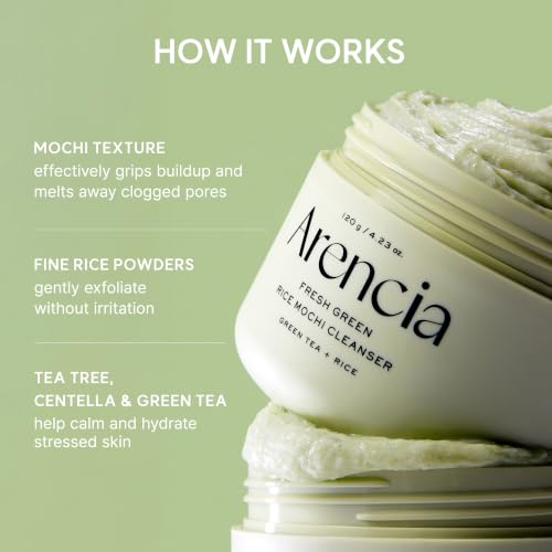 Arencia Korean Rice Mochi Face Cleanser - Gentle Exfoliating Wash