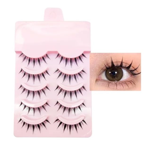 Anime Lashes 5 Pairs Fluffy 3D Volume Synthetic Eyelashes