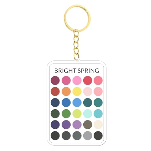 Clear Acrylic Season Color Swatch Keychain