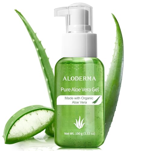 Aloderma Aloe Vera Gel Travel Size | Pure Organic Sunburn Relief