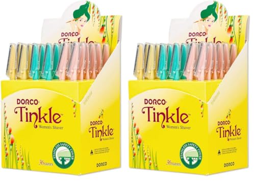 Tinkle Women's Dermaplaning Razors Pack of 36 - Eyebrow & Facial Shaving Tools