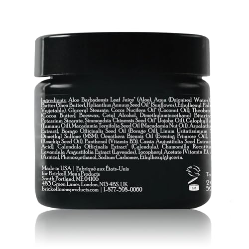 Brickell Men's Revitalizing Anti-Aging Cream For Men, Face Moisturizer For Face To Reduce Fine Lines and Wrinkles, Natural and Organic Anti Wrinkle Night Face Cream, 2 Ounce, Scented