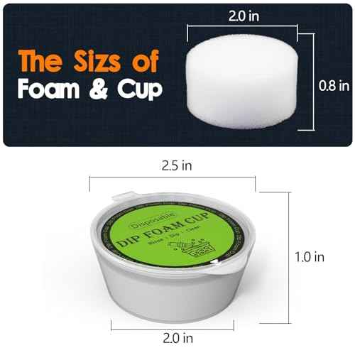 Dip Foam Cups-32Pcs Cylindrical Tattoo Supplies Disposable Rinse Caps for Color Switching & Needle Cleaning