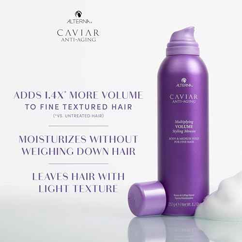 Alterna Haircare CAVIAR Anti-Aging Multiplying Volume Styling Mousse, 8.2 Fl Oz | For Fine, Thin Hair | Medium Hold | Create Instant Volume and Thickness | Sulfate Free