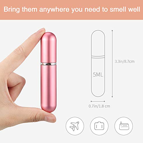 Boao 40 Pcs 5 ml Perfume Travel Refillable Atomizer Mini Cologne Perfume Atomizer Refillables Bulk Portable Mini Spray Bottle Compatible with Dispenser Pump Transfer Tool for Outgoing
