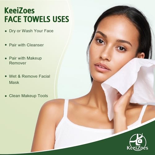 Biodegradable Face Towels 100 Count - Ultra Soft & Absorbent