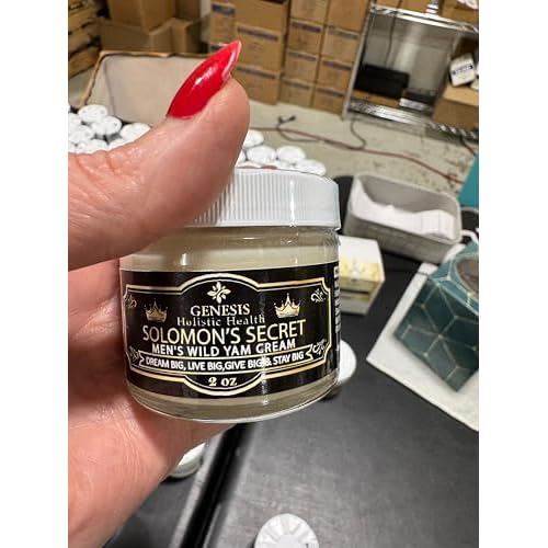 Genesis Solomon's Secret Men's Wild Yam Root Cream ? Organic Vitality Support, Non-Toxic Formula for Active Men ? Made in the USA, Safe & Gentle (2oz Jar)