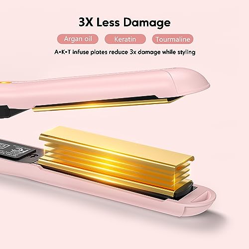 Terviiix Mini Flat Iron Hair Straightener, 1/2" Ceramic Plates, Dual Voltage