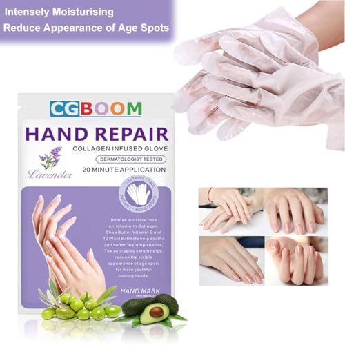 Moisturizing Hand Mask Gloves 3 Pack Exfoliating & Repair for Dry Skin
