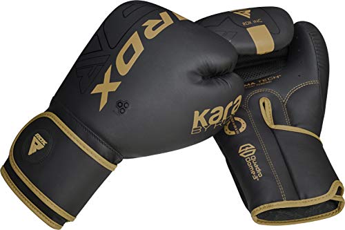 RDX Boxing Gloves Men Women, Pro Training Sparring, Maya Hide Leather Muay Thai MMA Kickboxing, Adult Heavy Punching Bag Gloves Mitts Focus Pad Workout, Ventilated Palm