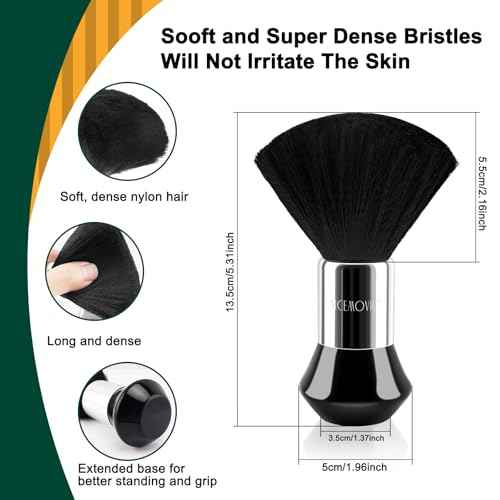 NICEMOVIC 4Pcs Barber Neck Duster, Professional Barber Accessories, Cleaning Supplies, Nylon Brush for Hair Cutting & Styling