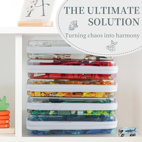 3-Pack Clear Hard Shell Zipper Pouches | Waterproof Organizer