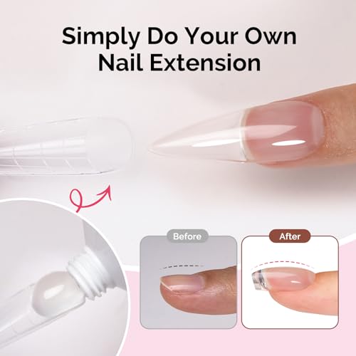 MelodySusie HEMA-Free Poly Nail Extension Gel - Clear Builder Gel, 60g