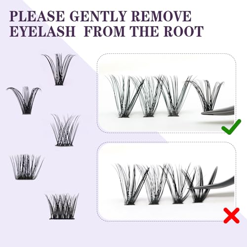 40D Lash Clusters - Natural Wispy DIY Eyelash Extensions 9-16mm