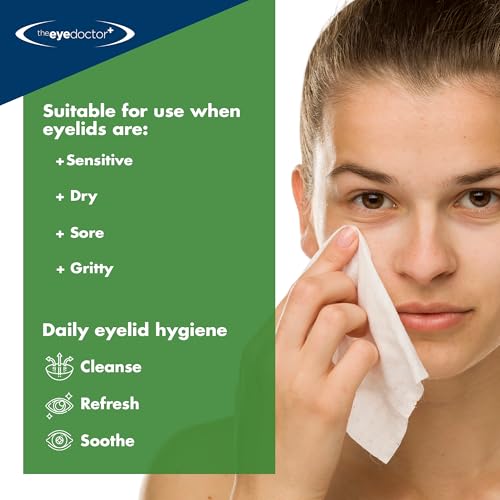 Tea Tree Oil Eyelid Wipes - 80 Individual Eye Cleansing Wipes