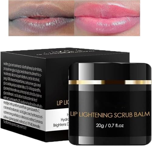 Lip Lightening Scrub Balm - Exfoliating Moisturizer for Dark Lips