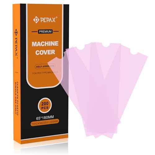 Large Tattoo Machine Covers 200pcs - Sealable Tattoo Pen Covers Sleeves 2.5" x 7.1" Tattooing Gun Wrap Upgrader Material Black Machine Bags for Professional Tattooing Supplies