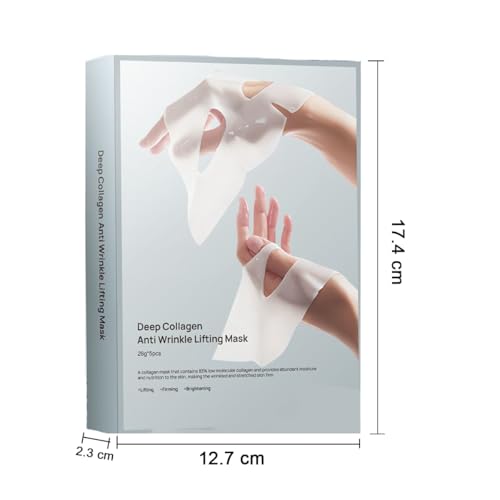 Deep Collagen Anti-Wrinkle Lifting Overnight Mask,Facial Sheet Masks With Low Molecular Weight Collagen for Lifting, Firming and Moisturizing(5pcs/1box)