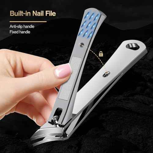 FERYES Ingrown Nail Clipper - Slant Curved Blade Nail Clipper for Thick Toenails and Ingrown Nails, Podiatrist Toenail Clippers for Seniors and Men