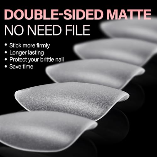 AINLSA 240pcs Short Almond Gel Nail Tips with Box, 15 Sizes, Full Matte Finish - NEW-240pcs-Short Almond