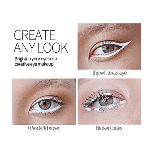 White Eyebrow Eyeliner Pencils Set – 12 Pack Highlighting Pen