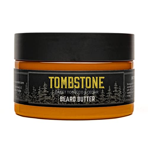 Live Bearded: Beard Butter, Made in USA - Tombstone, 3oz - Beard Leave in Conditioner Beard Care, All-Natural Beard Softener with Shea Butter