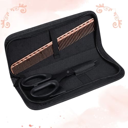 2-Pack Hair Scissor Case with Zipper & Suede Leather