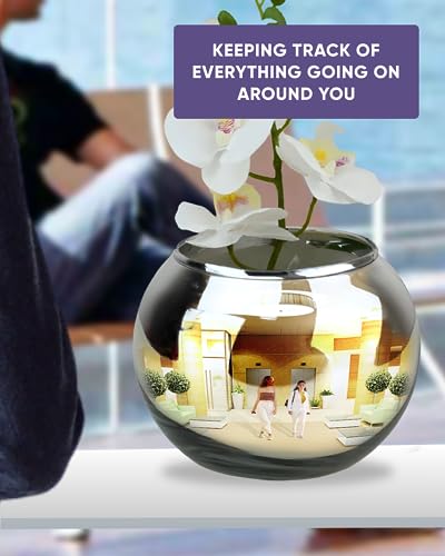 6-Inch Convex Mirror Vase - Stylish Desk Organizer & Decor