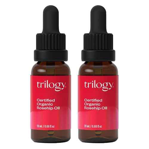Trilogy Certified Organic Rosehip Oil Duo, Intensive Nourishment, Improves Appearance of Scars, Stretch Marks, Fine Lines, & Wrinkles, 0.68 fl oz each