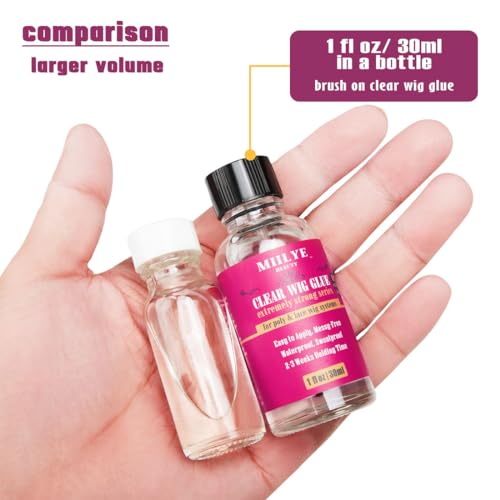 Clear Wig Bond Glue 1oz - Waterproof, Swimming Safe, Long Hold
