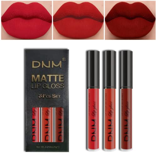 Red Matte Liquid Lipstick Set – 3 Pack, Long-Lasting & Waterproof