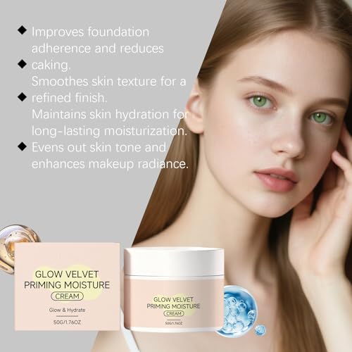 Glow Velvet Priming Moisture Cream Primer - 2Pc Set, 50ml
