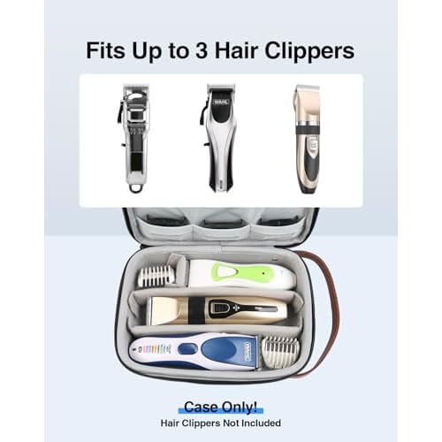 Luxtude Hair Clipper Case Travel, Portable Barber Case Organizer, Sturdy Trimmer Bag, Barber Accessories for Wahl 5Star/Hatteker/Oneisal/Andis Grooming