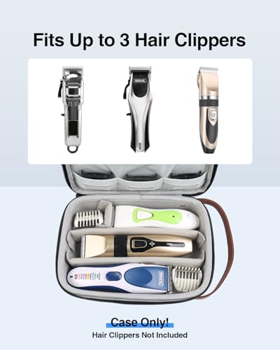 Luxtude Hard Hair Clipper Case for Trimmers and Accessories