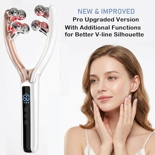 Versha Facial Massager with Red Blue LED Light & Double Chin Sculpting