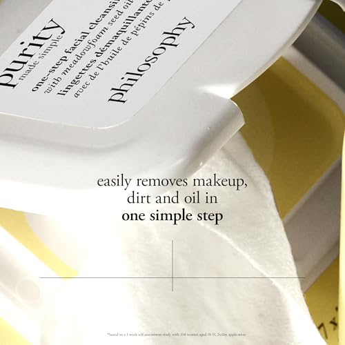 Philosophy Purity Made Simple One-Step Facial Cleansing Cloths – Makeup & Oil Remover Wipes