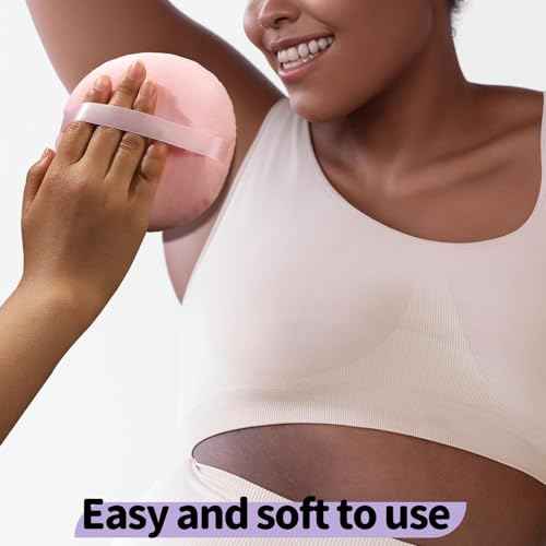 Teenitor 2Pcs 5Inch Pink Body Powder Puff, Powder Puff for Body Powder, Soft Velour Puff Pink