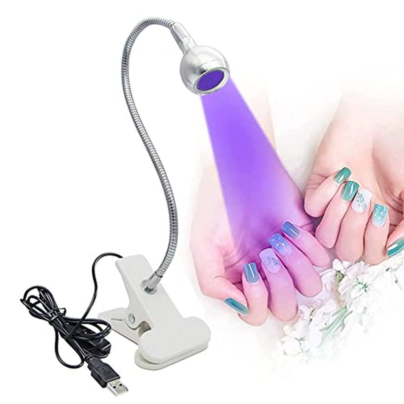 3W UV LED Gel Nail Lamp with Flexible Gooseneck Clamp