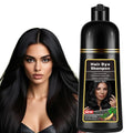 Dark Black Hair Dye Shampoo - 3 in 1 Gray Coverage for Men & Women