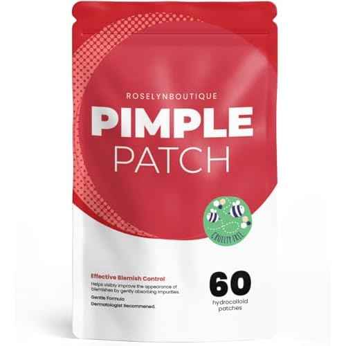 ROSELYNBOUTIQUE Pimple Patches for Face - Hydrocolloid Acne Patches For Zits Blemishes Pore Strips - Vegan Facial Skin Care Products Cruelty-Free (60 Dots)